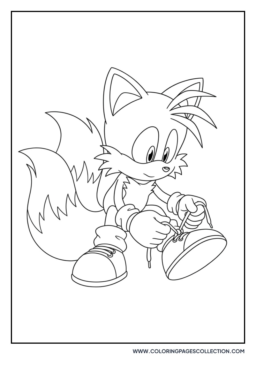 Tails Tying his Shoes