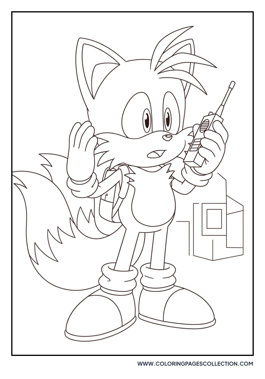 Tails Using a Walkie-Talkie