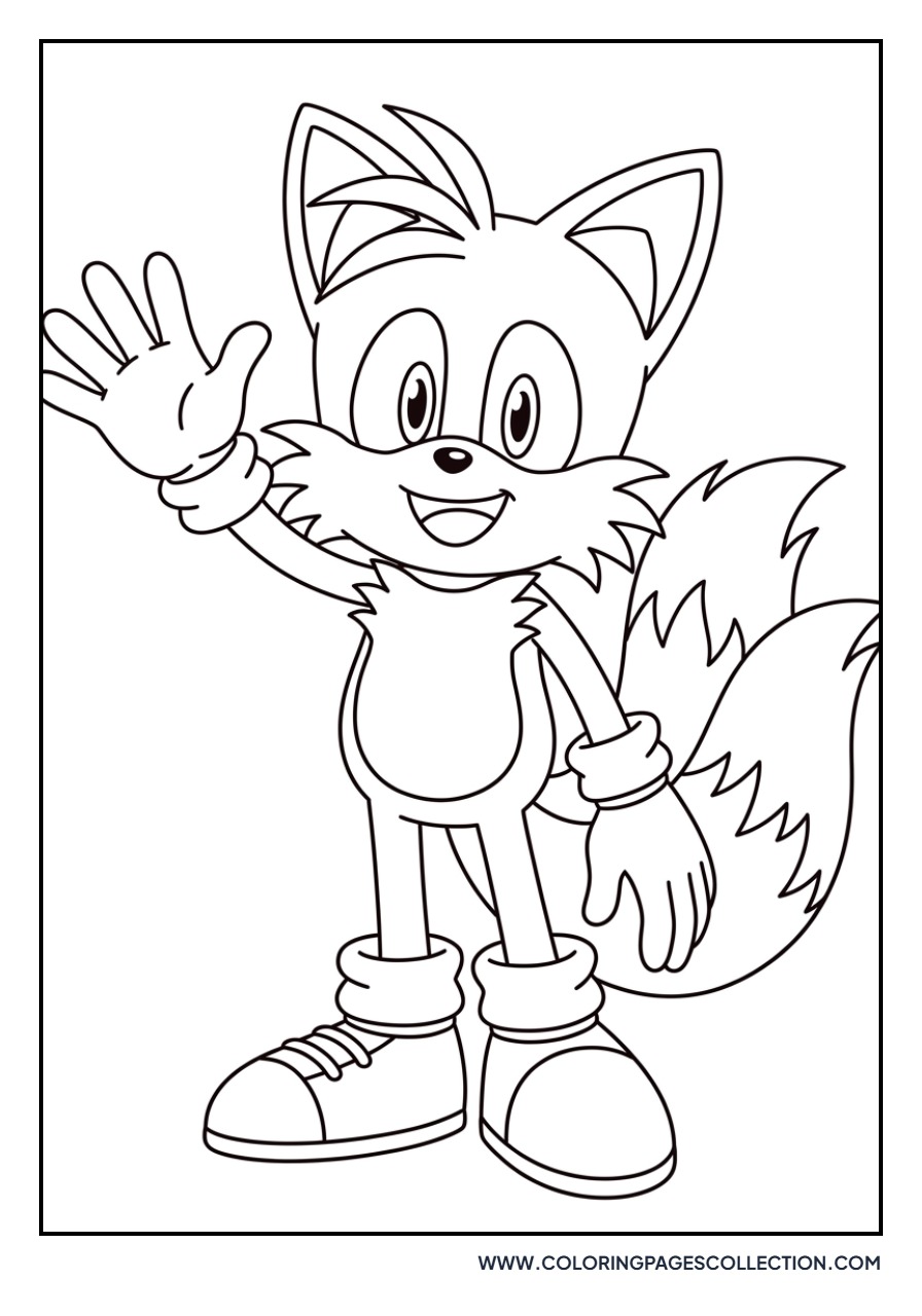 Tails Waving Hello