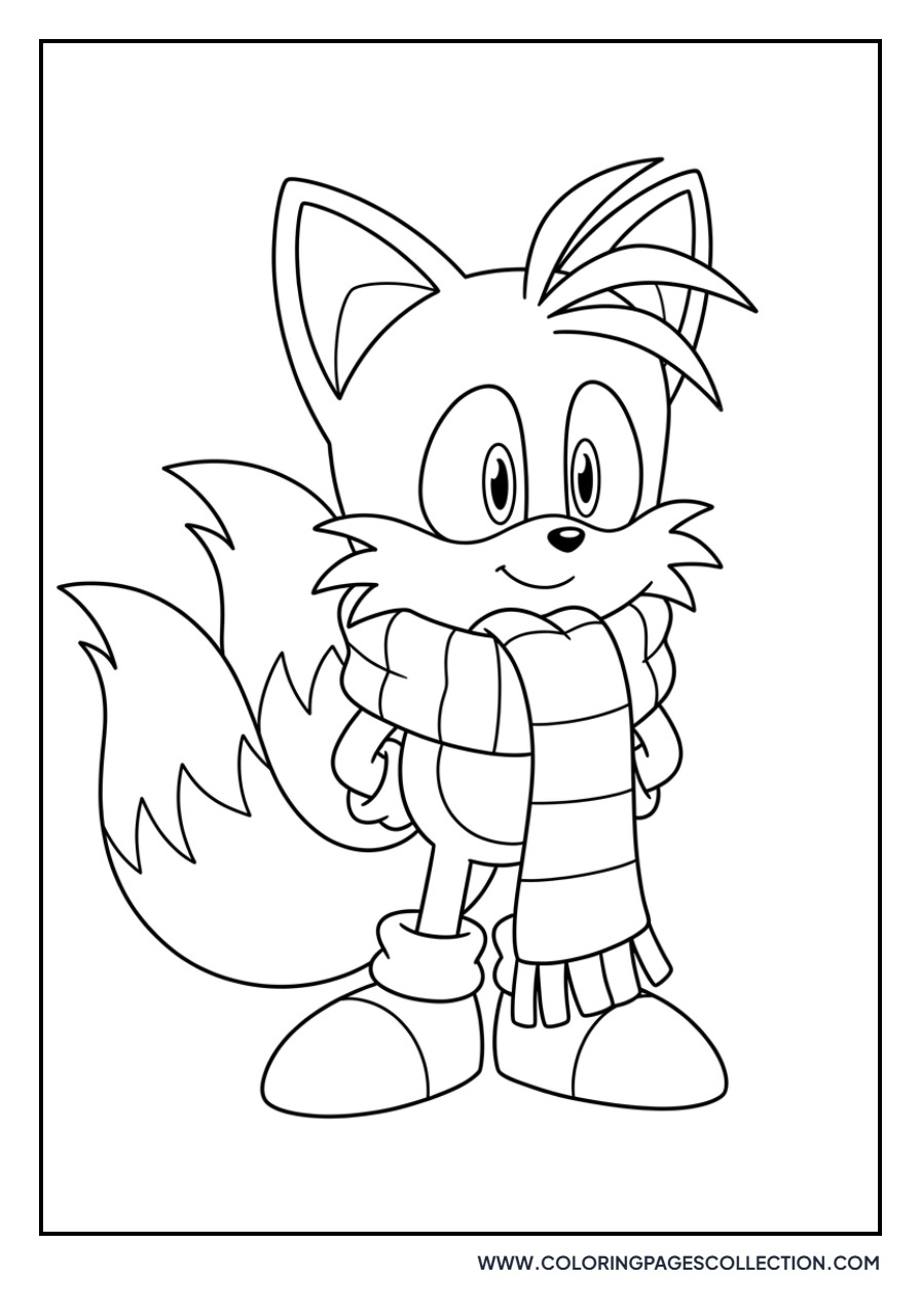 Tails Wearing a Scarf