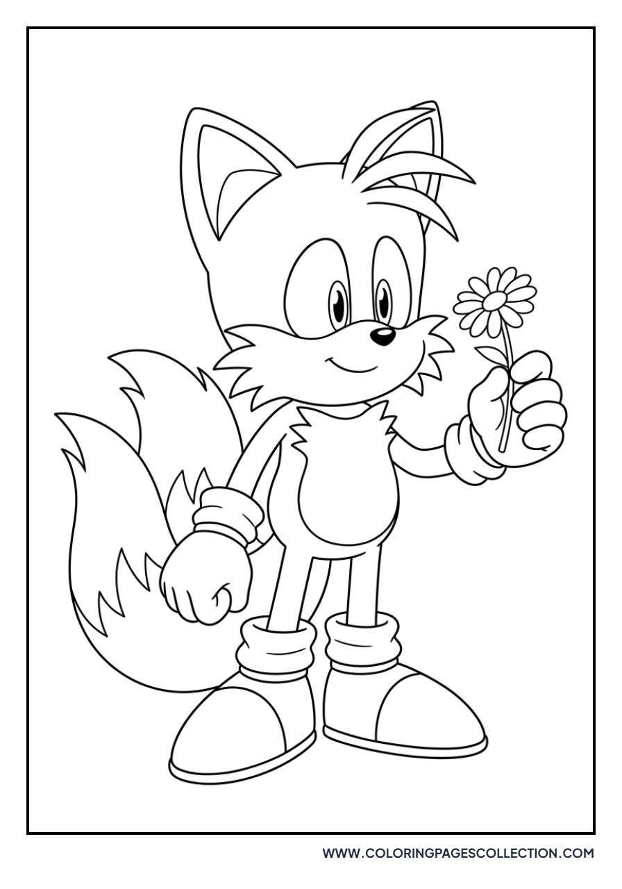 Tails with a Blue Flower