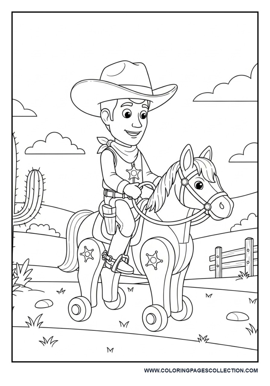 Cowboy Riding Horse Toy