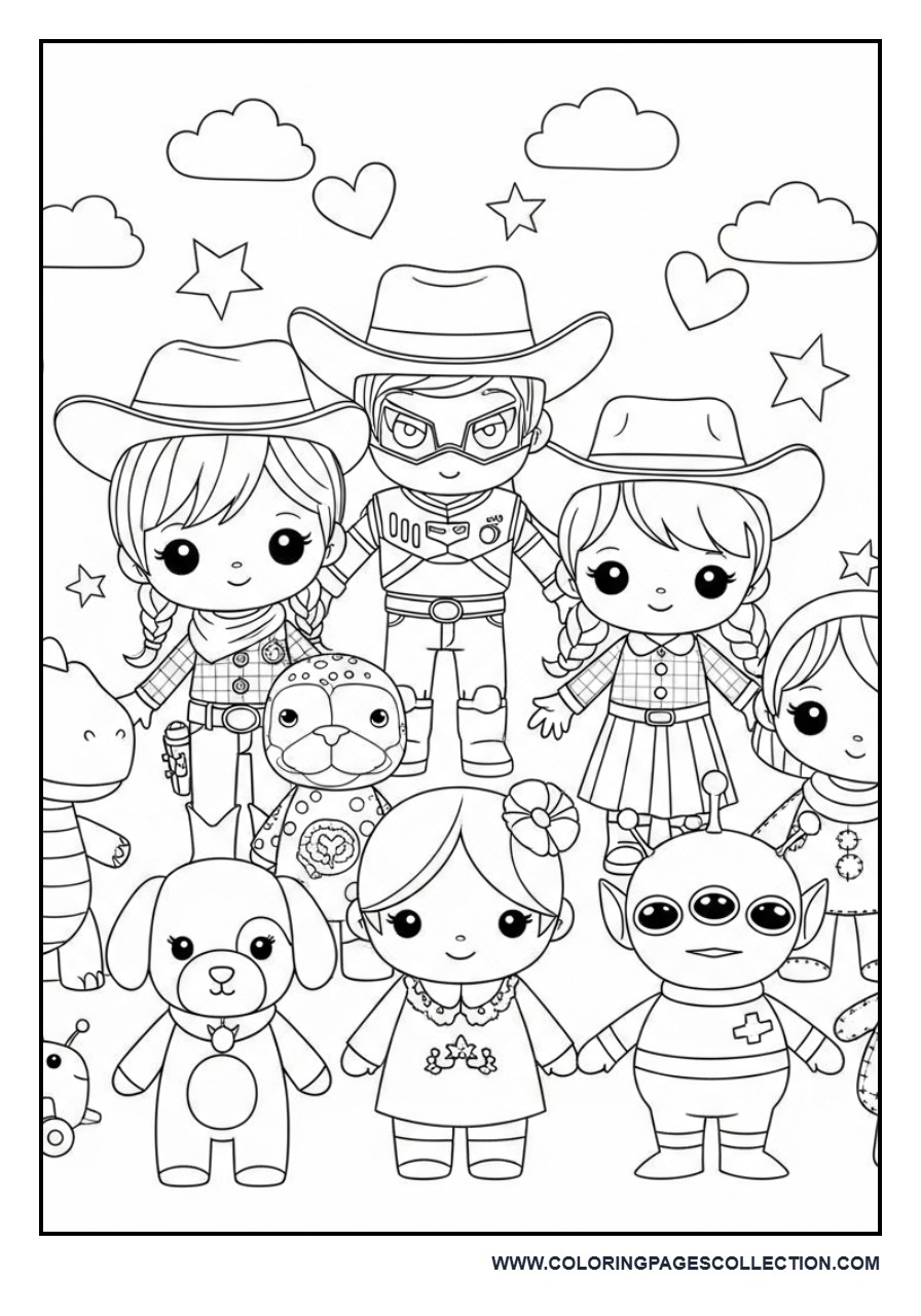 Kawaii Toy Friends Group