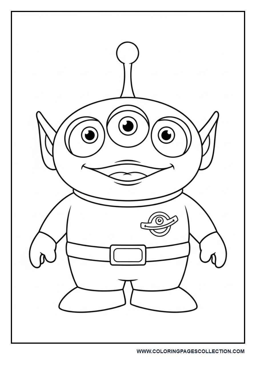 Little Green Alien Character