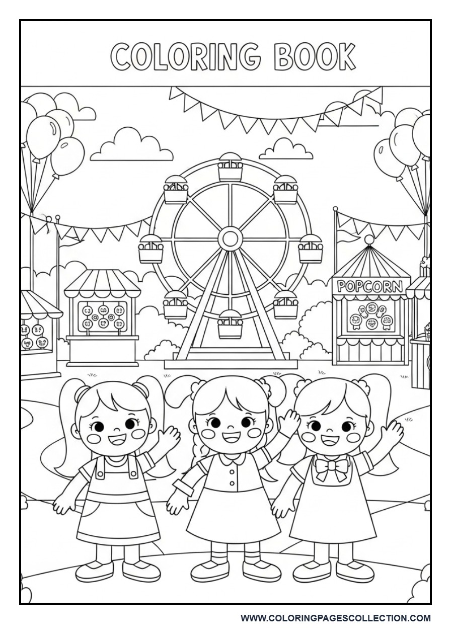 Toy Friends at a Fun Fair