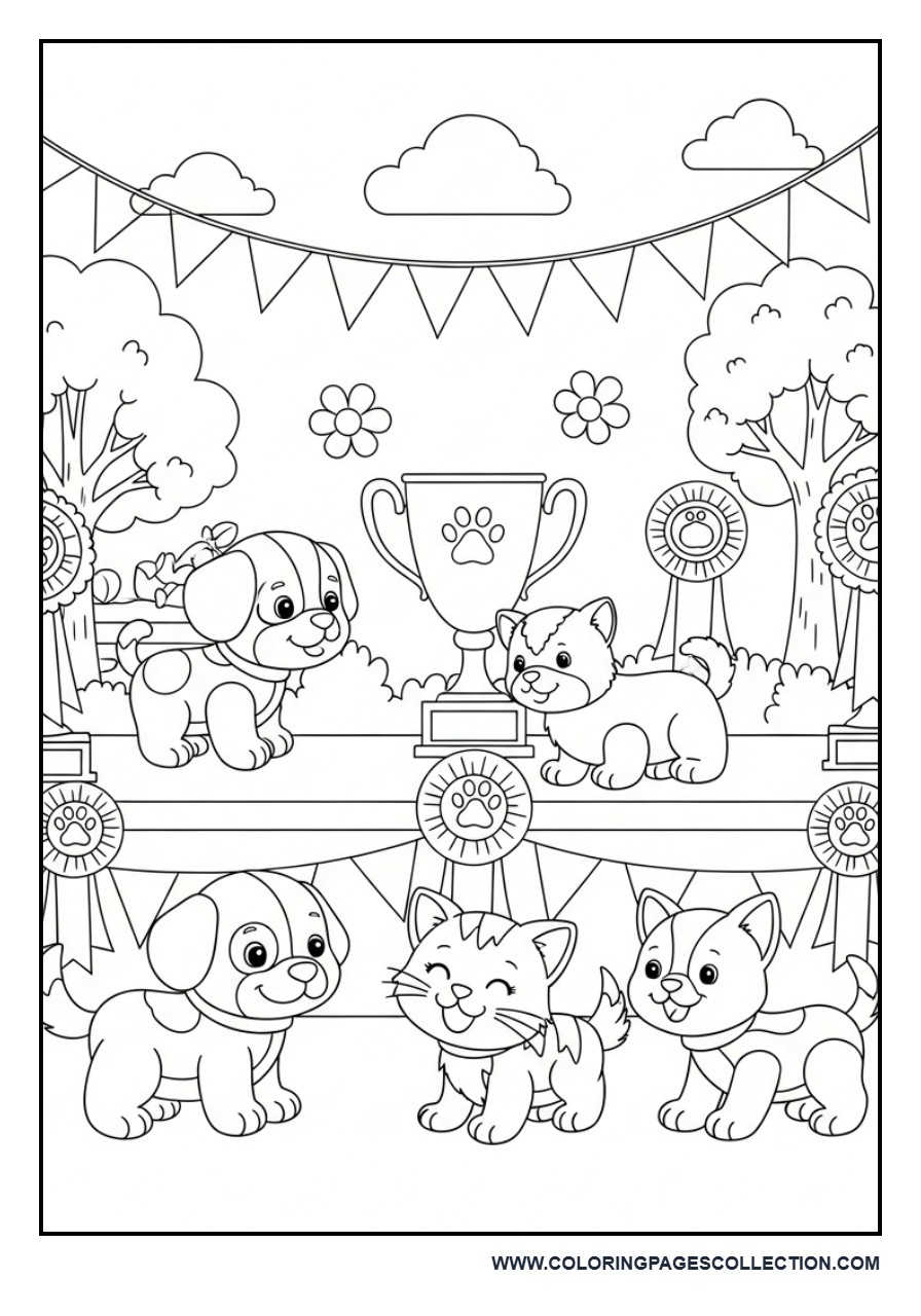Toy Friends at a Pet Show