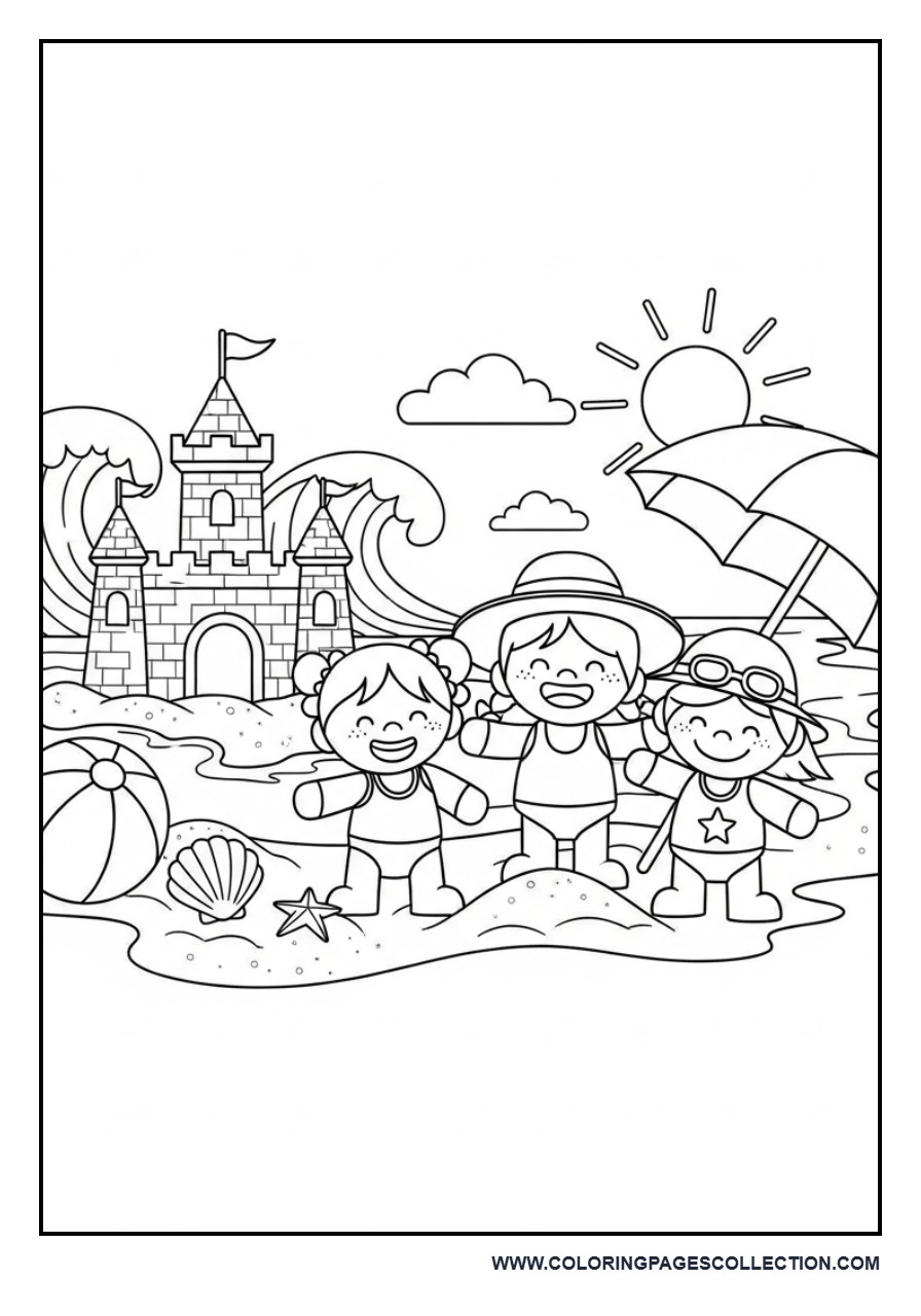 Toy Friends at the Beach