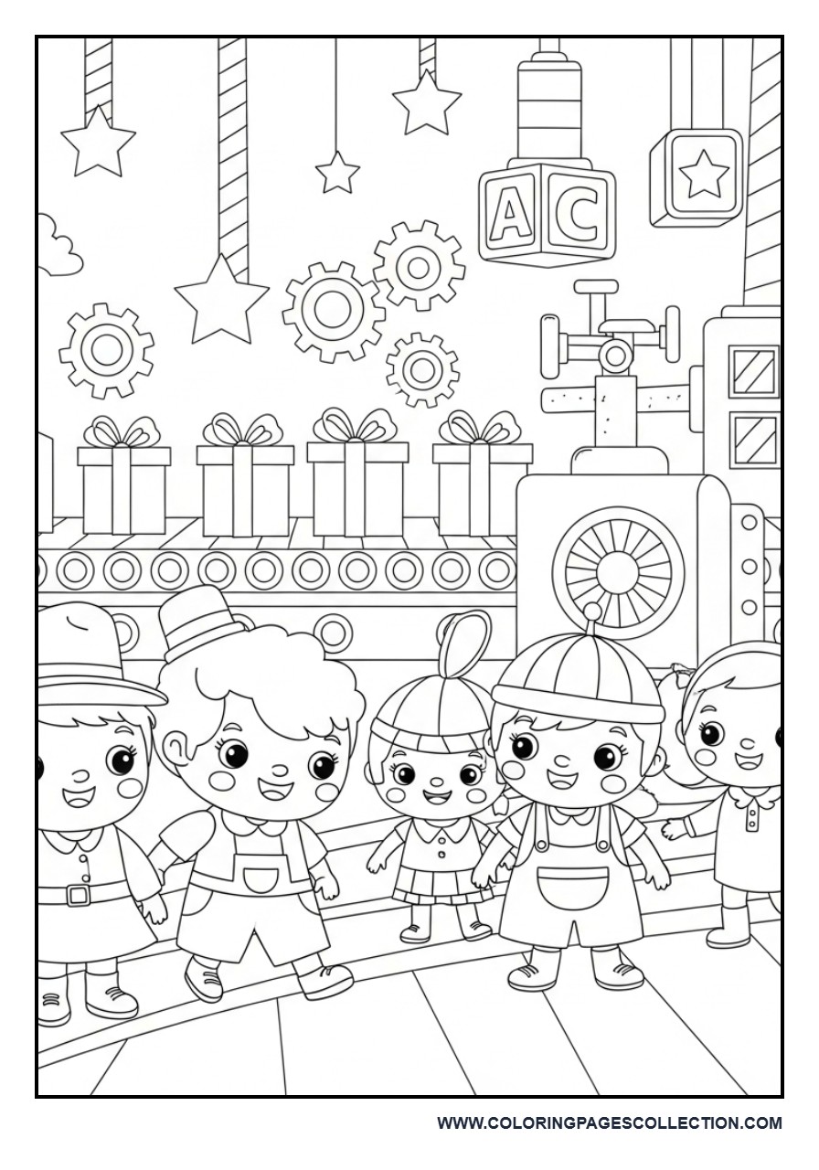Toy Friends Exploring a Giant Toy Factory