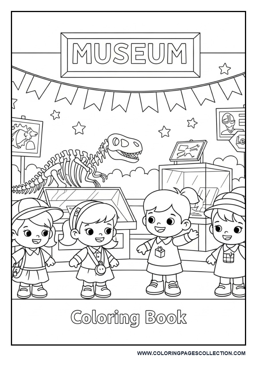 Toy Friends Exploring a Museum