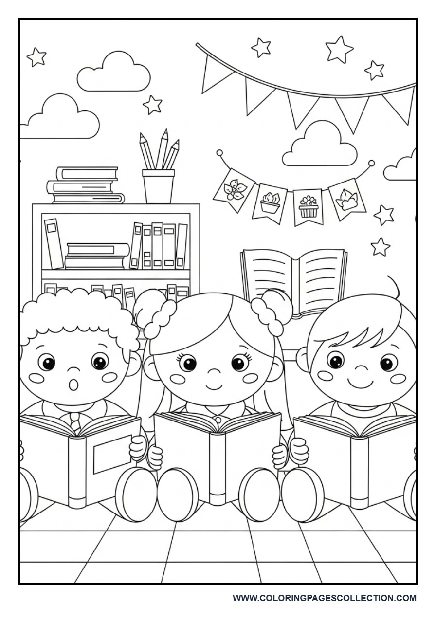 Toy Friends Reading Books