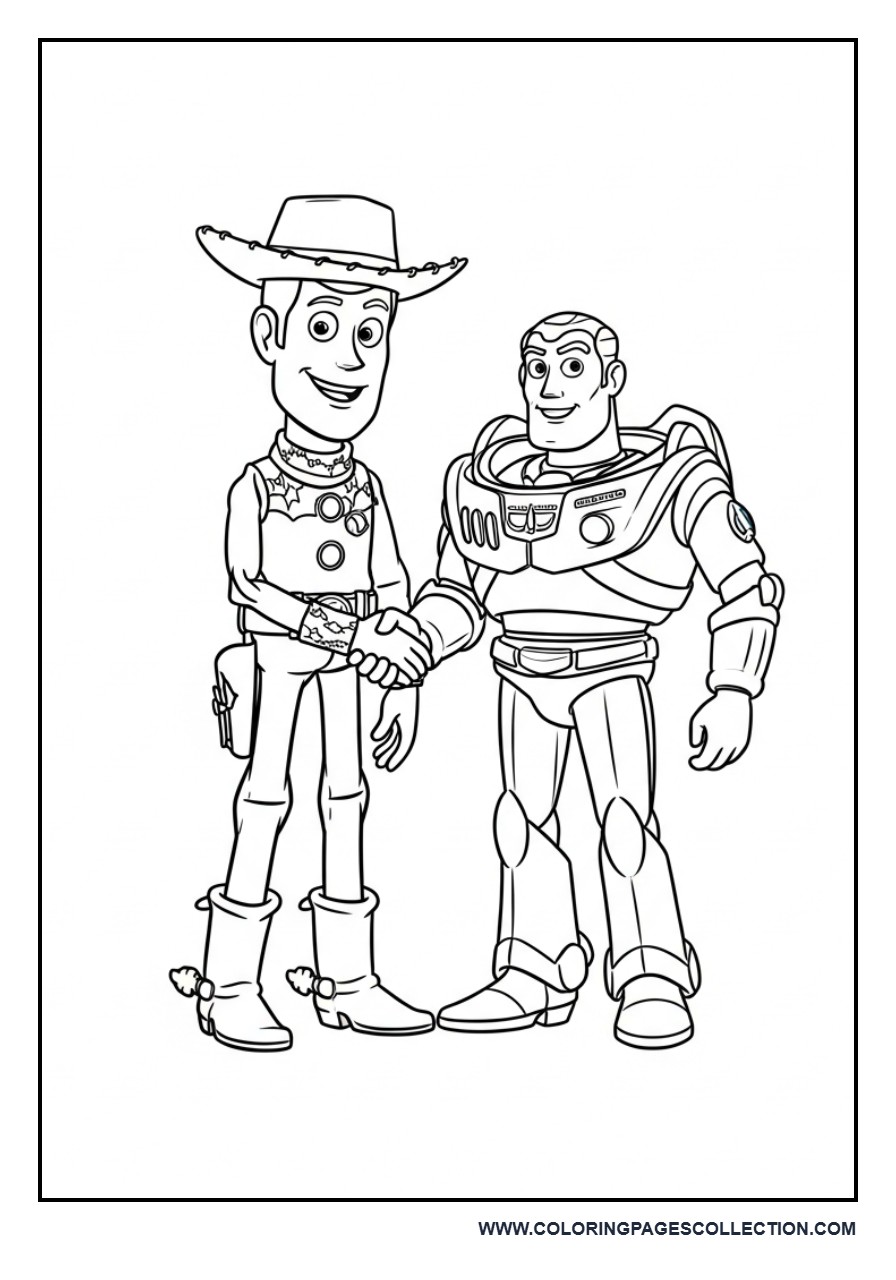 Woody and Buzz Friendship Pose