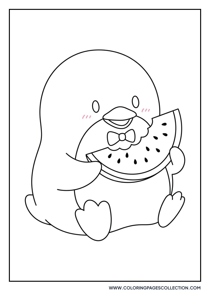 Tuxedo Sam Eating Watermelon