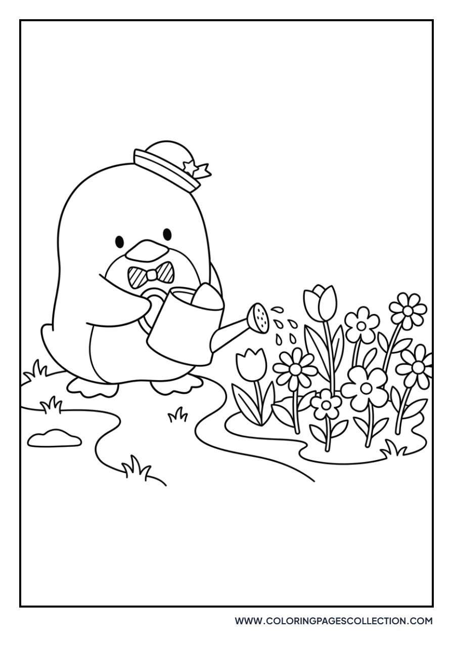 Tuxedo Sam Gardening