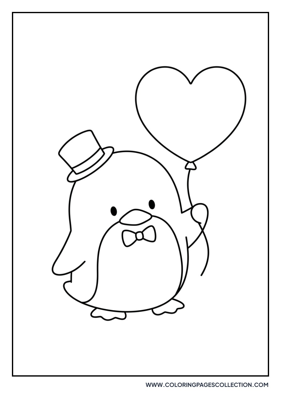 Tuxedo Sam Holding a Balloon