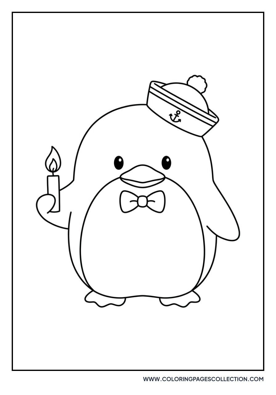 Tuxedo Sam Holding a Candle
