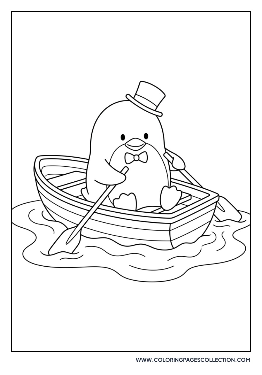 Tuxedo Sam in a Rowboat
