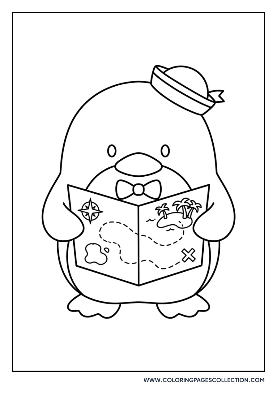 Tuxedo Sam Looking at a Map
