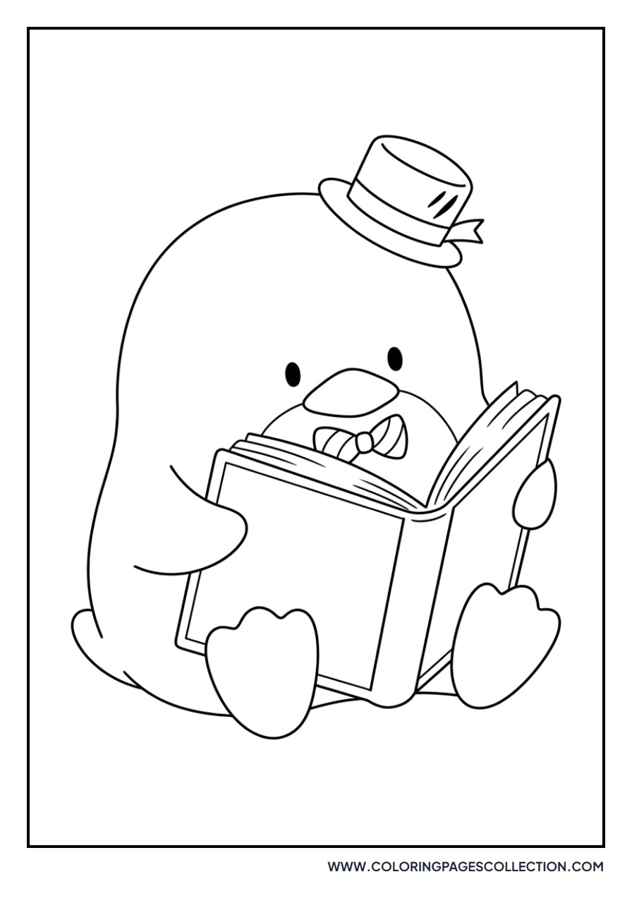 Tuxedo Sam Reading a Book
