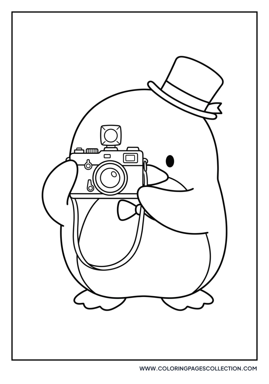 Tuxedo Sam with a Camera