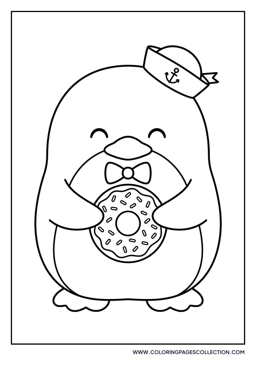 Tuxedo Sam with a Donut
