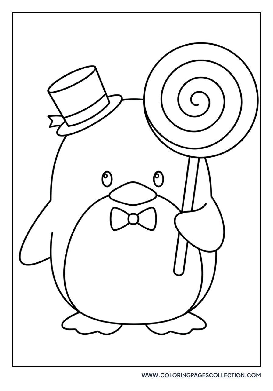 Tuxedo Sam with a Giant Lollipop
