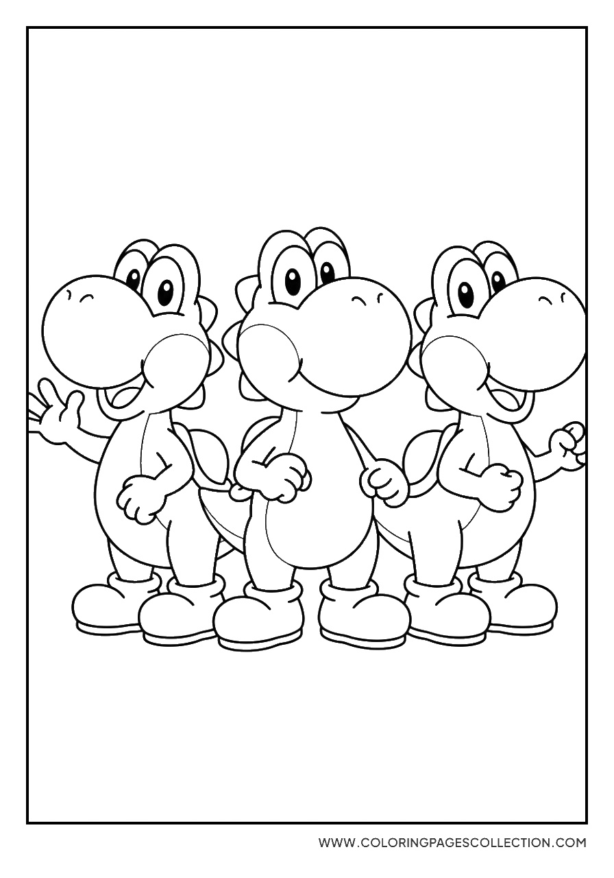 Group of Three Yoshis