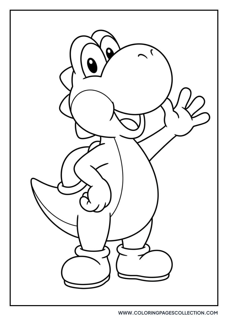 Pink Yoshi Waving