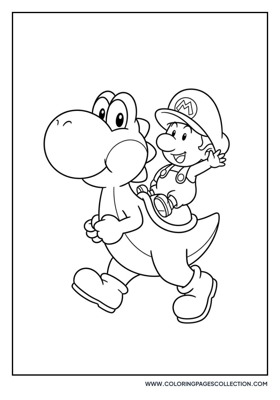 Yoshi and Baby Mario Together
