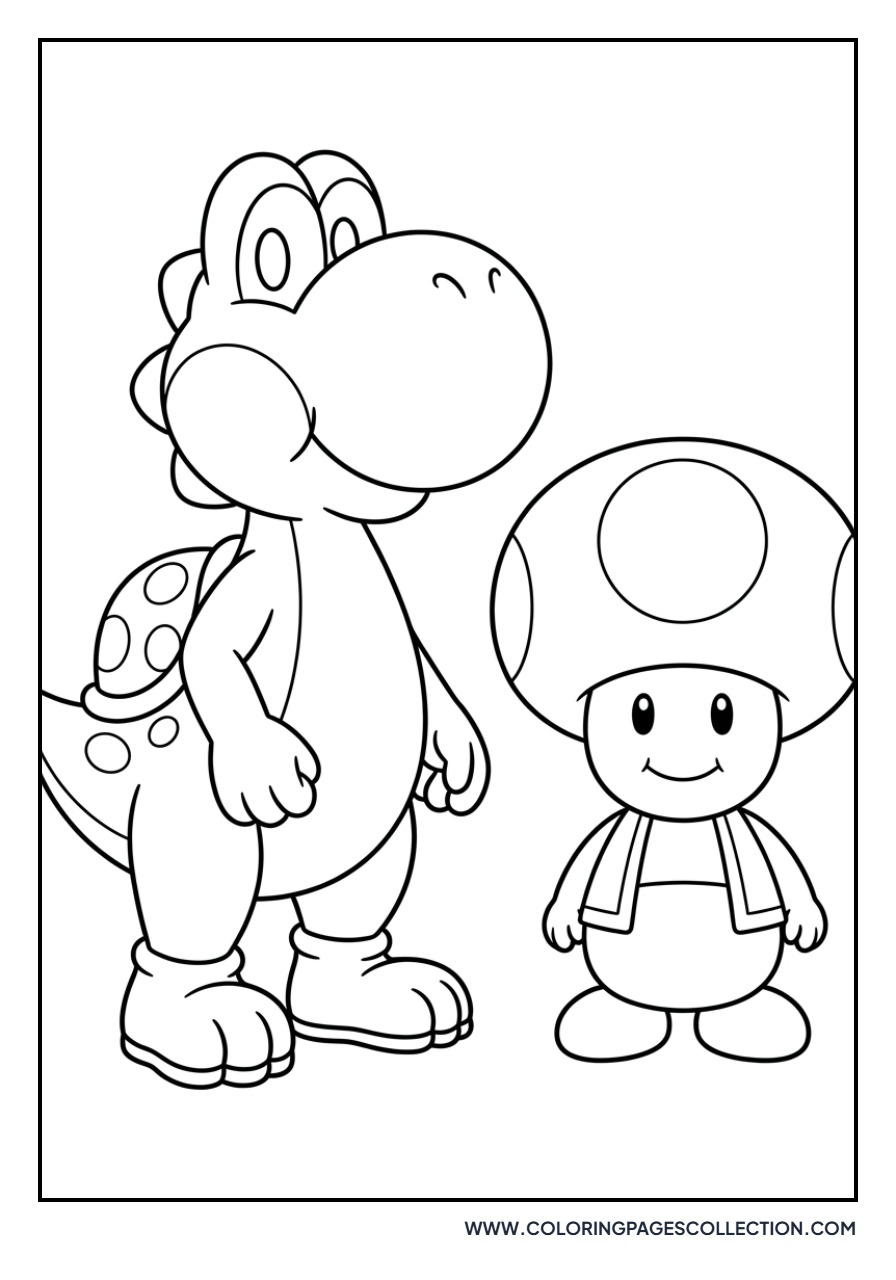 Yoshi and Toad Hanging Out