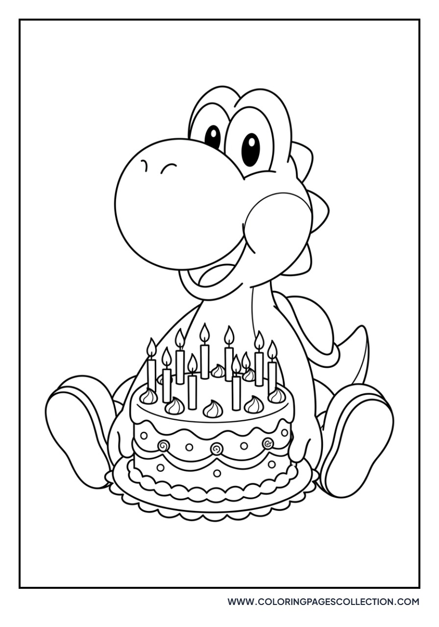 Yoshi Celebrating a Birthday