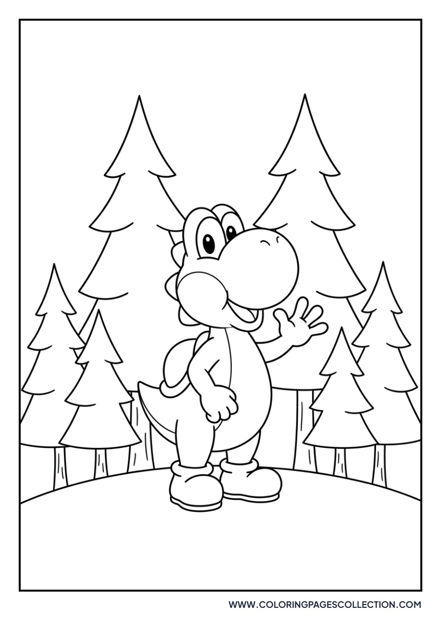 Yoshi in a Pine Forest