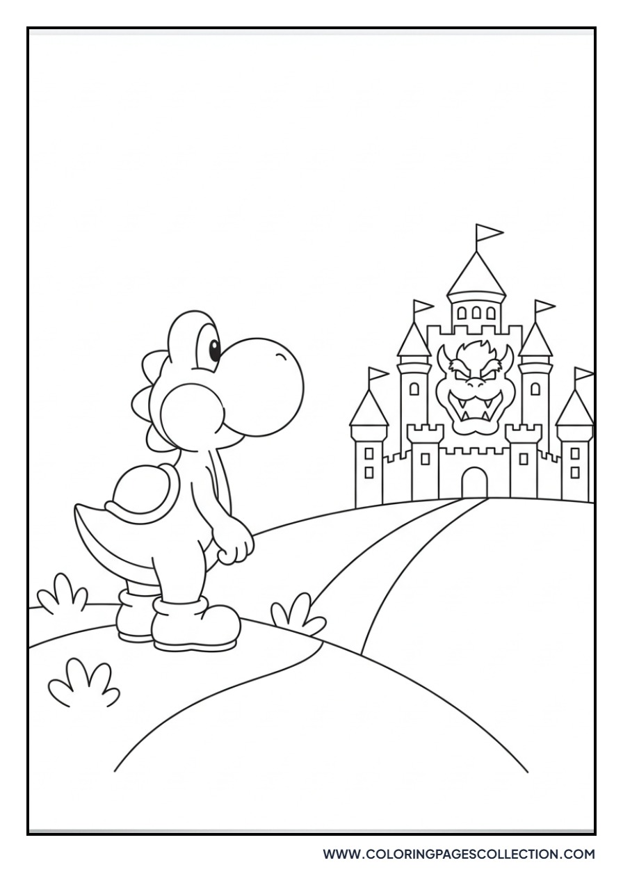 Yoshi Near Bowser's Castle