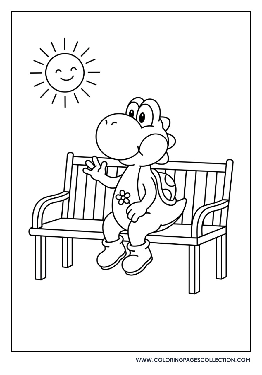 Yoshi Sitting in the Park