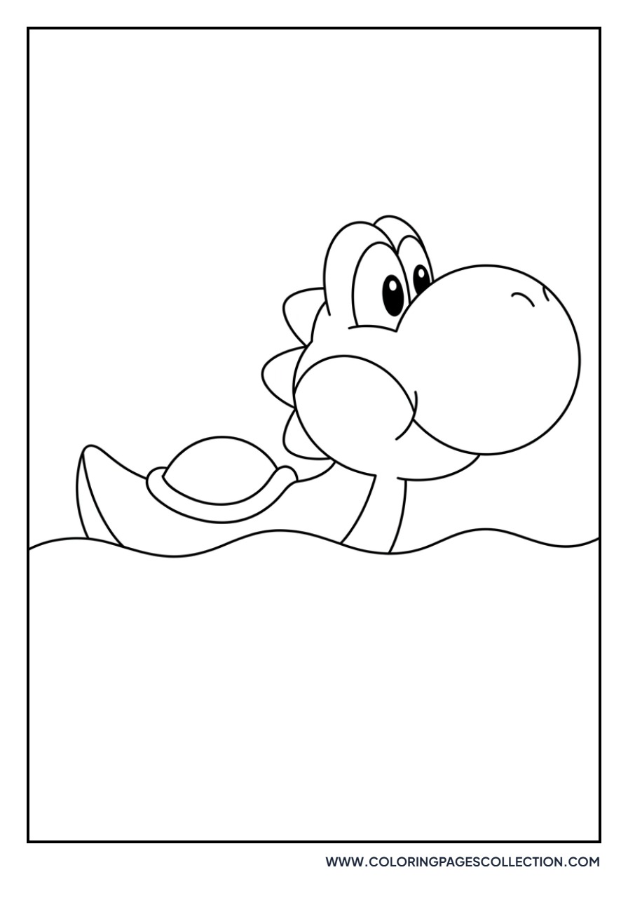Yoshi Swimming in a Lake