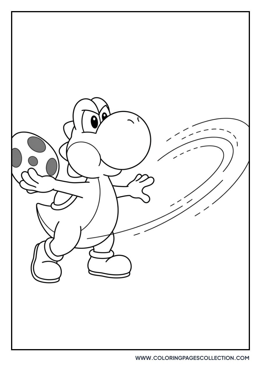 Yoshi Throwing an Egg