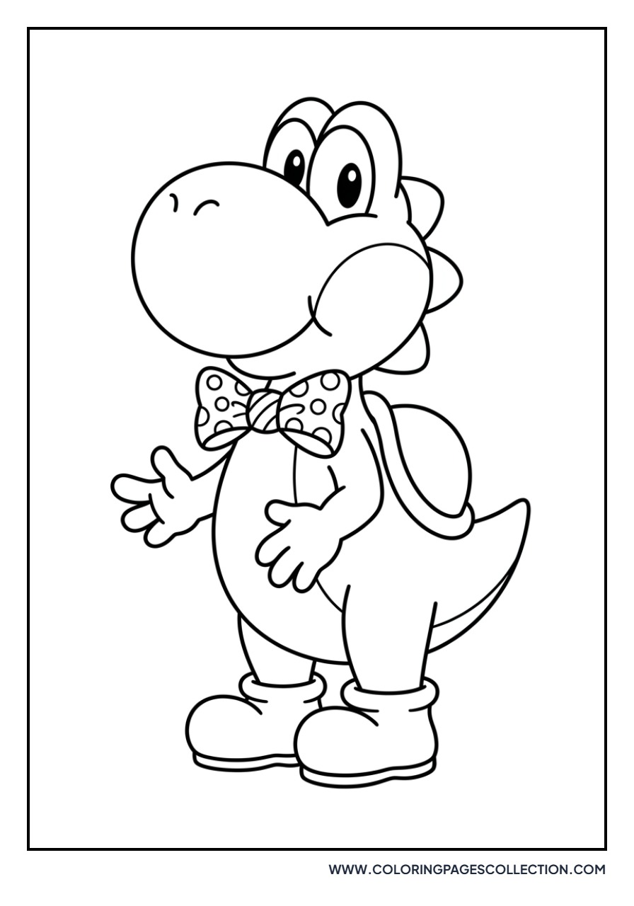 Yoshi Wearing a Fancy Bowtie