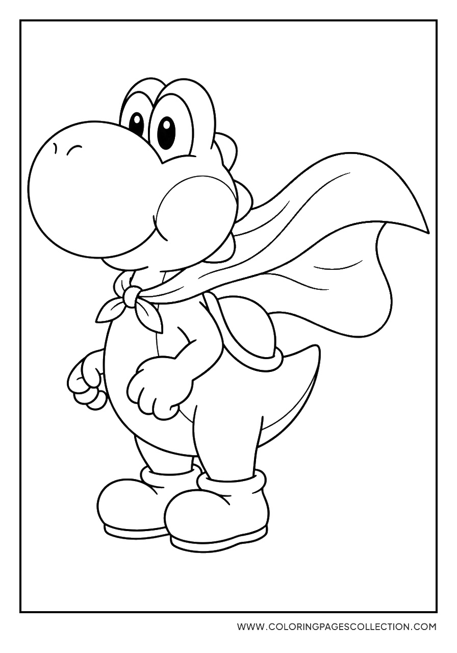 Yoshi Wearing a Super Cape