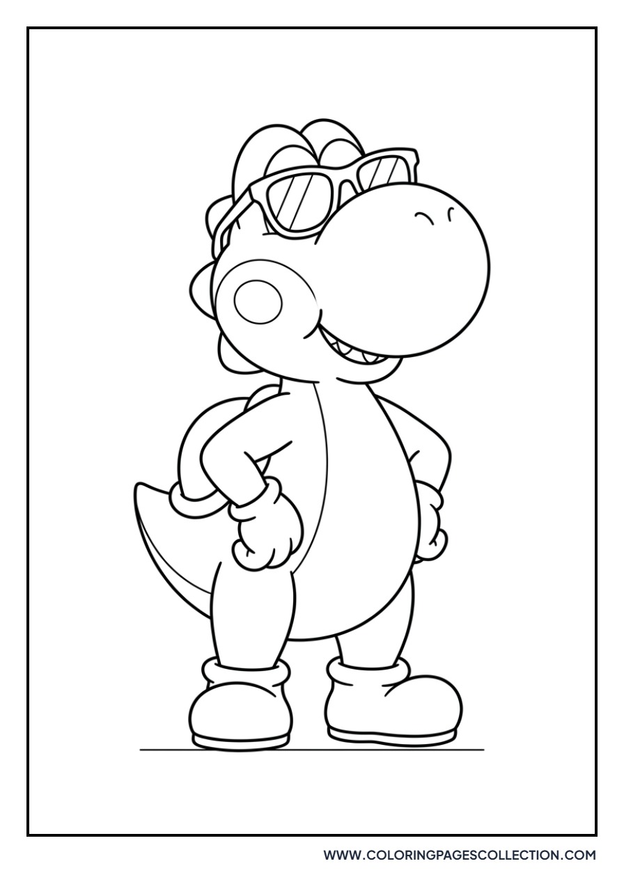 Yoshi Wearing Cool Sunglasses