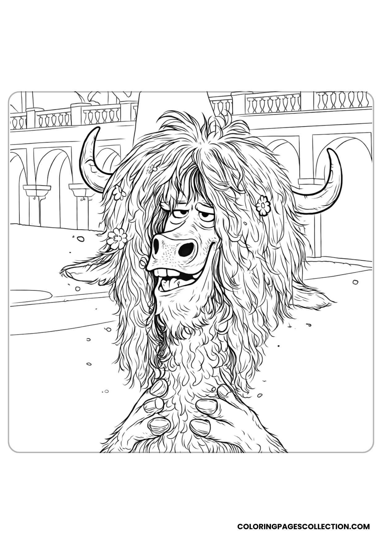yax the yak coloring page