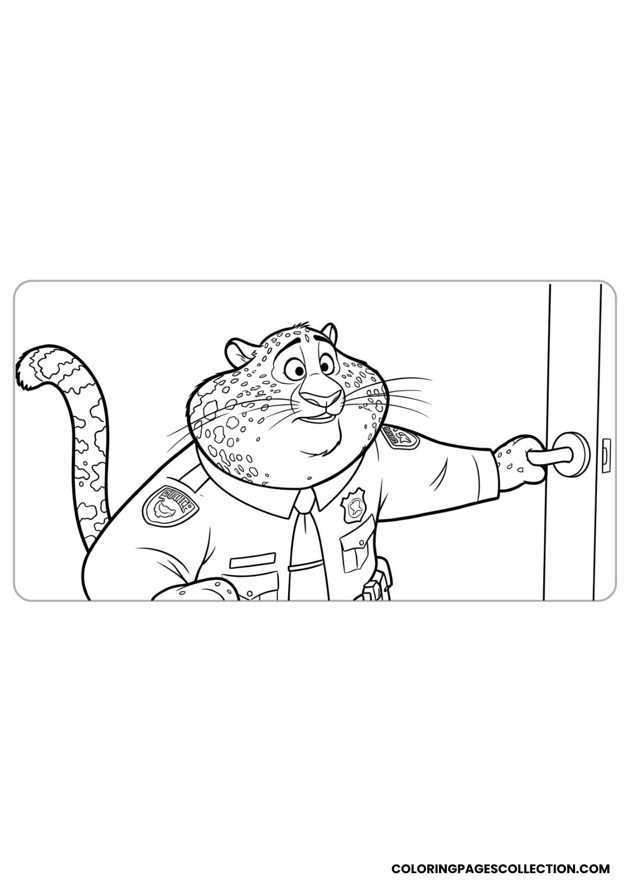 officer benjamin clawhauser coloring page