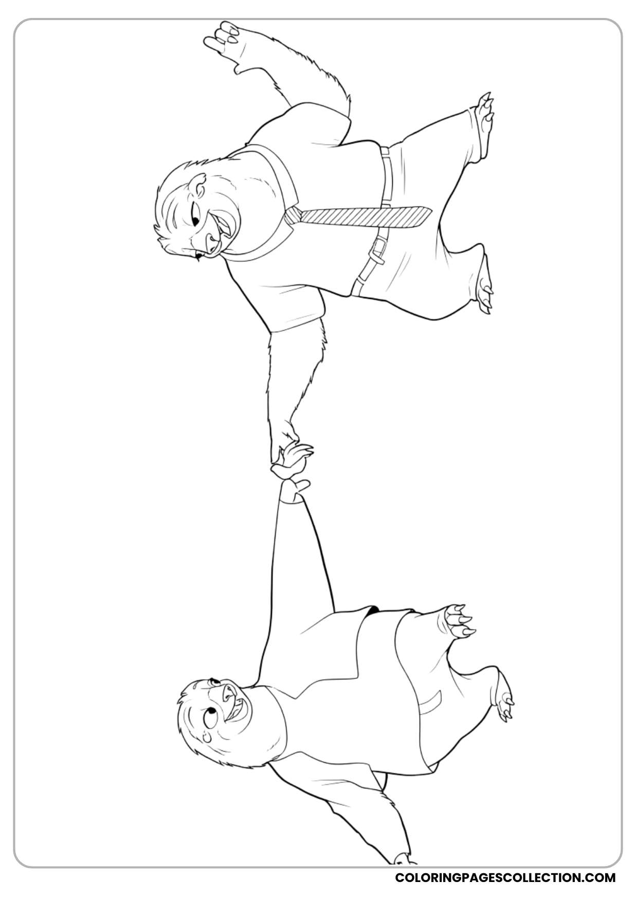 flash and officer greeting coloring page