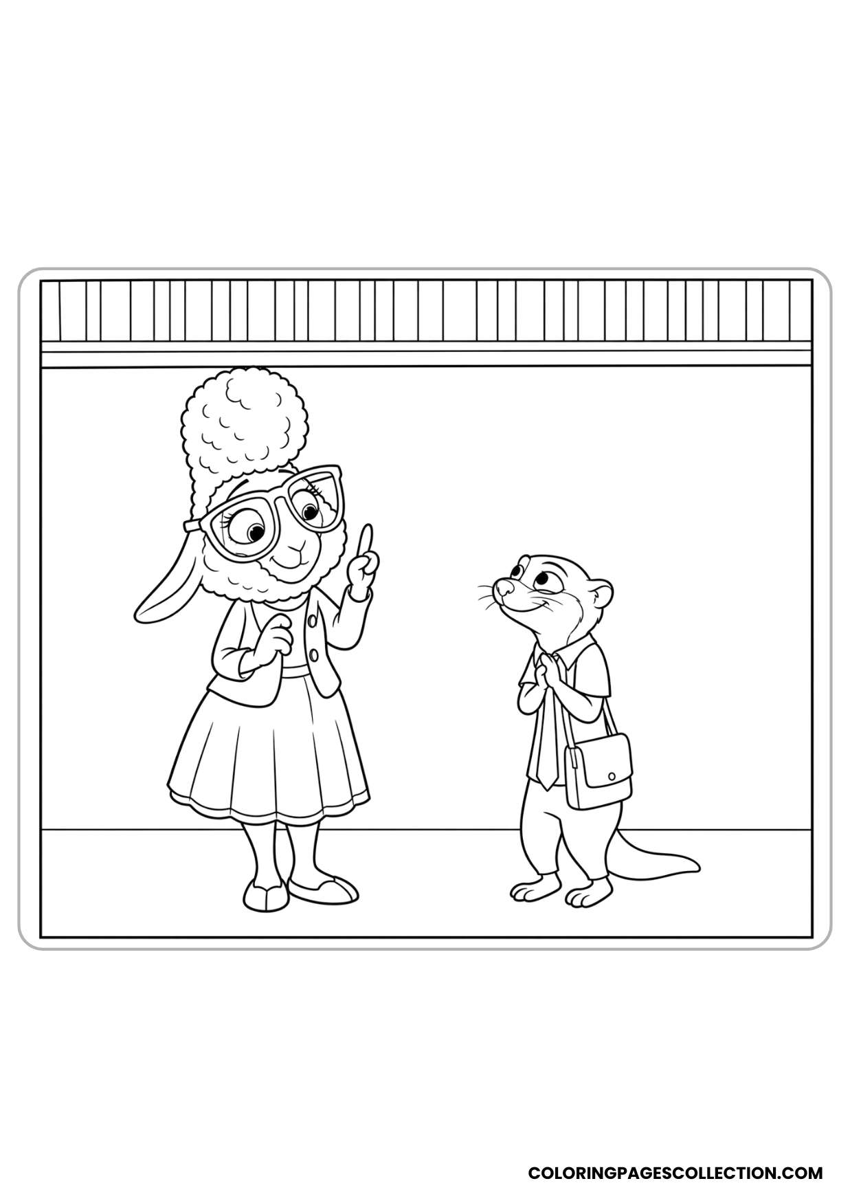 bellwether and emmitt otterton coloring page