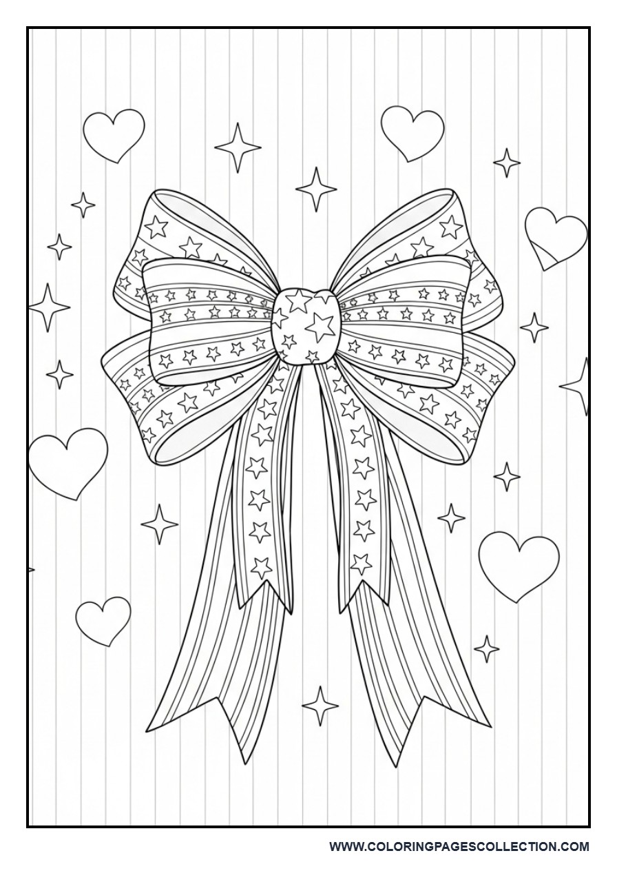 Coquette Patriotic Bow Design