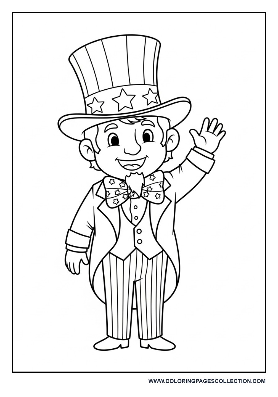 Cute Uncle Sam Cartoon