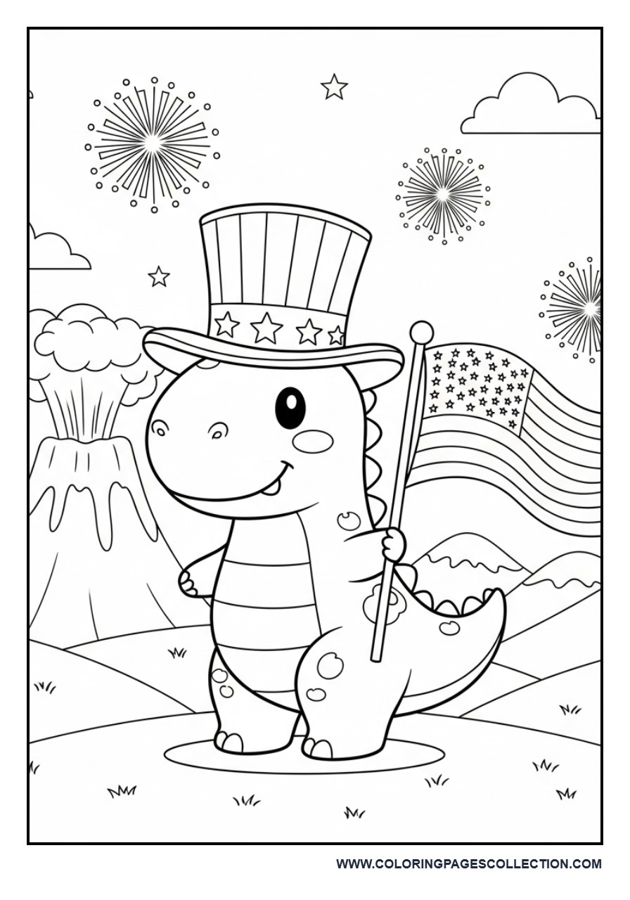 Dinosaur Fourth of July Party