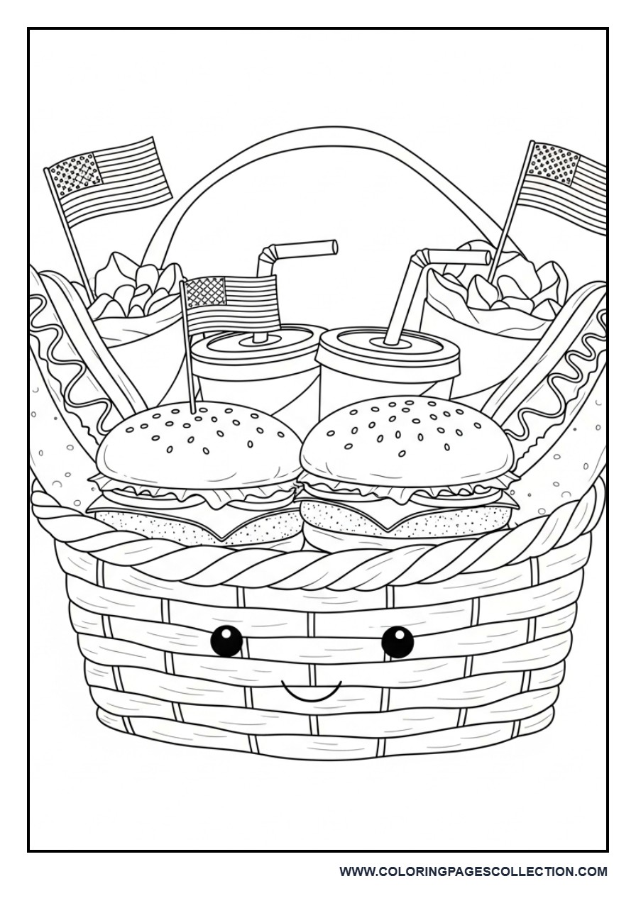 Fourth of July Picnic Scene