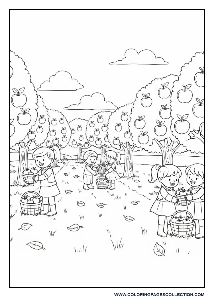 Apple Orchard Harvest Day
