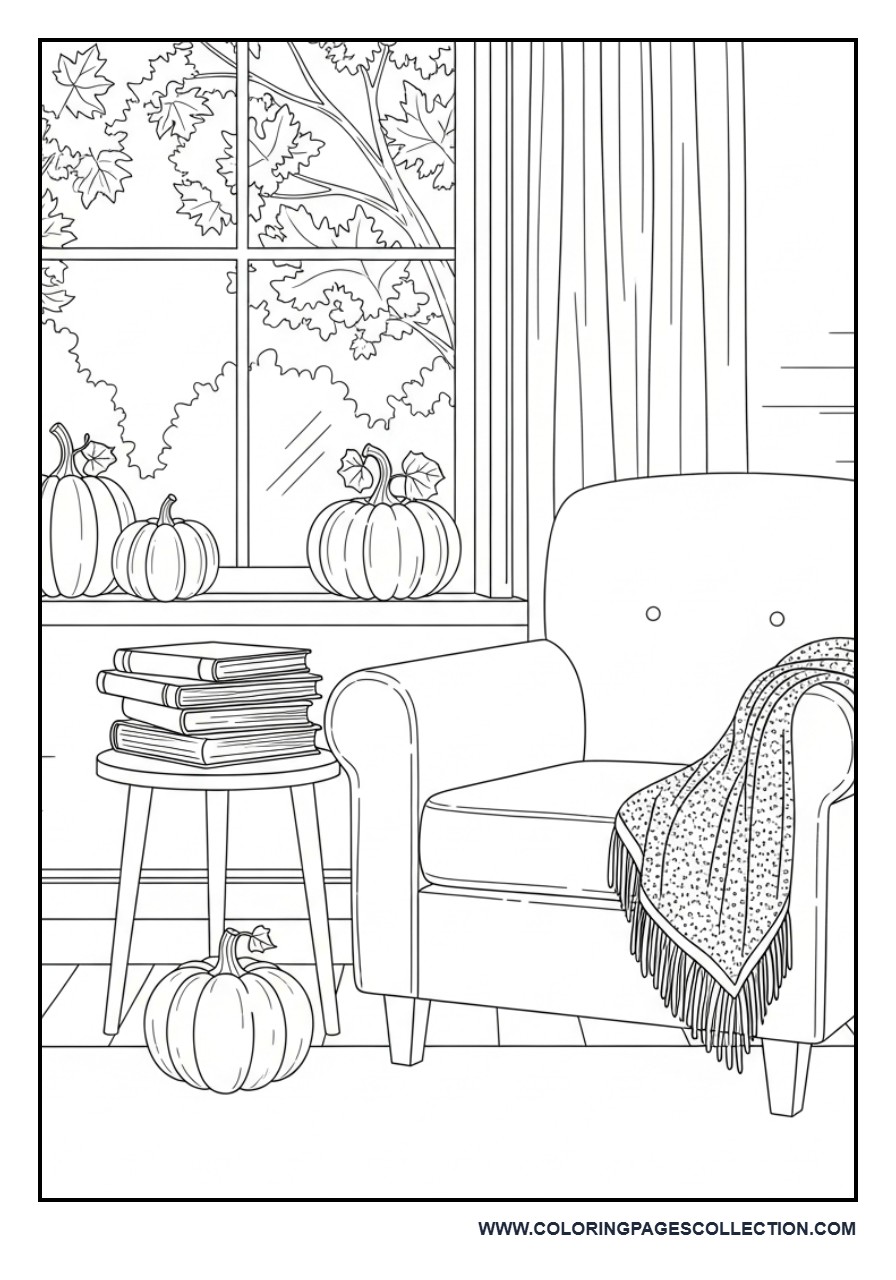 Cozy Autumn Reading Corner