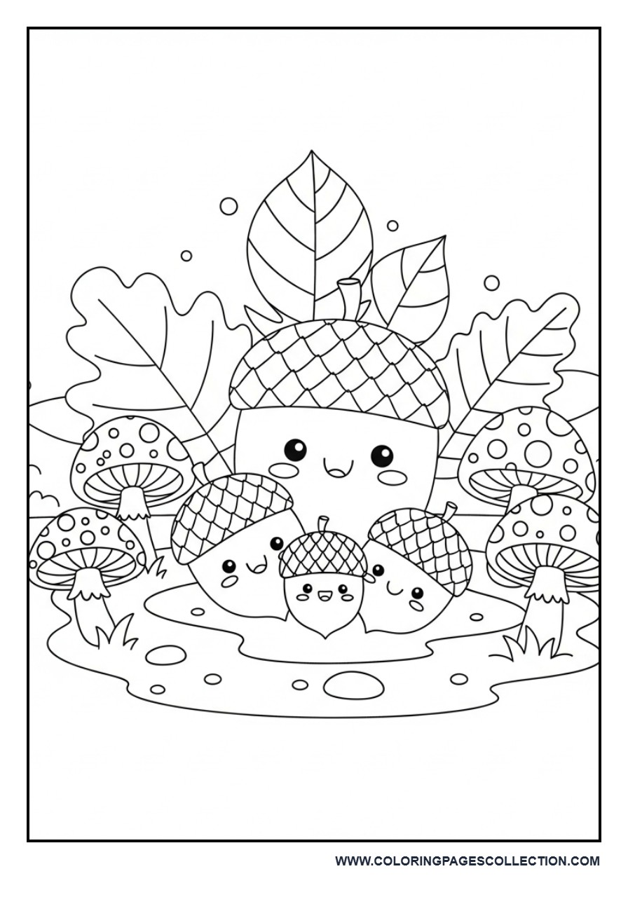 Happy Acorn Family