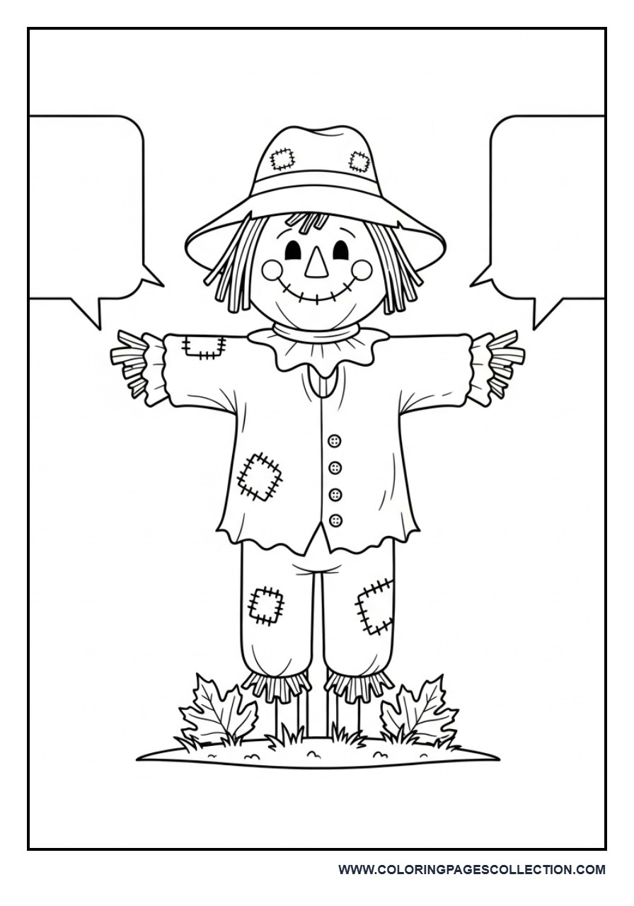 Scarecrow Coloring Page
